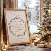 Isaiah 9:6 For Unto Us A Child Christmas Christian Poster