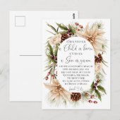 Isaiah 9:6 Für uns Weihnachts-Oval-Blumenrahmen Postkarte (Vorne/Hinten)