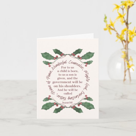 Isaiah 9:6 karte (Gelbe Blume)