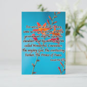 Isaiah 9:6 KJV Bible Scripting Pic Greeting Karte (Stehend Vorderseite)