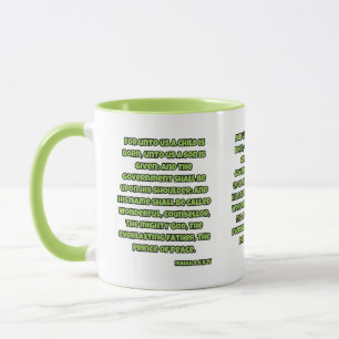 Isaiah 9:6 KJV Bible Scripture Two-Tone Tasse