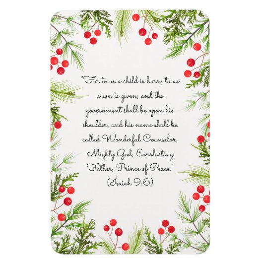 Isaiah 9:6 magnet (Vertikal)