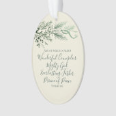 Isaiah 9:6 Personalisiert Modern Pine Christmas Ge Ornament (Vorderseite)