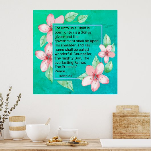 Isaiah 9:6 poster (Küche)