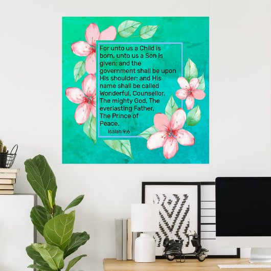 Isaiah 9:6 poster (Heimbüro)