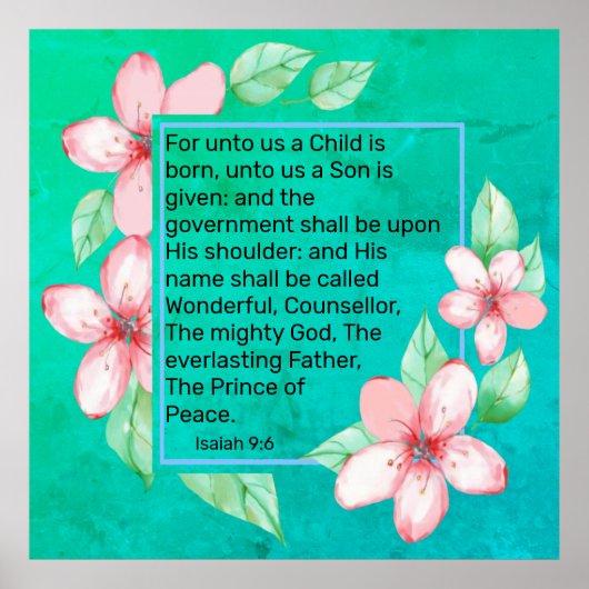 Isaiah 9:6 poster (Vorne)