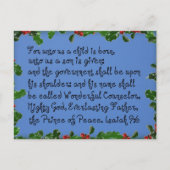 Isaiah 9:6 postkarte (Vorderseite)