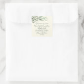 Isaiah 9:6 Prinz des Friedens Moderne Kiefer Weihn Quadratischer Aufkleber (Tasche)