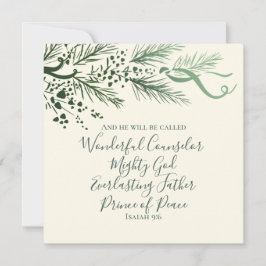 Isaiah 9:6 Prinz von Peace Pine Custom Christmas Feiertagskarte