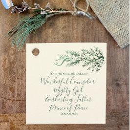 Isaiah 9:6 Prinz von Peace Pine Custom Christmas Geschenkanhänger