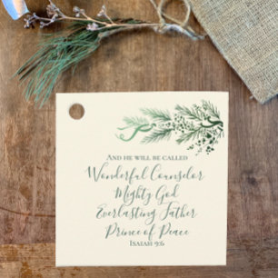 Isaiah 9:6 Prinz von Peace Pine Custom Christmas Geschenkanhänger