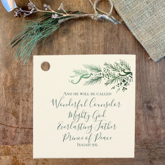Isaiah 9:6 Prinz von Peace Pine Custom Christmas Geschenkanhänger