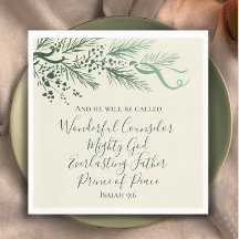 Isaiah 9:6 Schrift Custom Modern Pine Christmas