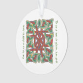 Isaiah 9 Bible Verse Kalligraphie keltischer Knote Ornament (Vorderseite)