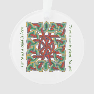 Isaiah 9 Bible Verse Kalligraphie keltischer Knote Ornament