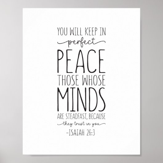 Isaiah behalte 26:3 poster (Vorne)