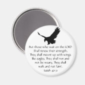 Isaiah Bible Scripture wartet auf den Lord Eagle Magnet (Vorderseite/Rückseite)