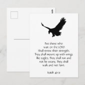 Isaiah Bible Scripture wartet auf den Lord Eagle Postkarte (Vorne/Hinten)