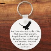 Isaiah Bible Scripture wartet auf den Lord Eagle Schlüsselanhänger (Vorderseite)