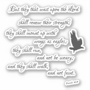Isaiah Bible Verse Eagles Aufkleber