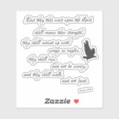 Isaiah Bible Verse Eagles Aufkleber (Blatt)