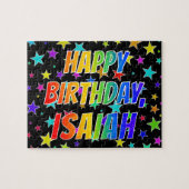 "ISAIAH" First Name, Fun "HAPPY BIRTHDAY" Puzzle (Horizontal)