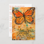 Isaiah-Gebetskarte mit Schmetterling (Vorne/Hinten)