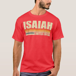 Isaiah Geschenkname Personalisiert Funny Retro Vin T-Shirt