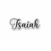 Isaiah Name - Handgeschriebene Kalligrafie Aufkleber (Vorderseite)