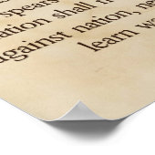 Isaiahs Vision von Schwertern zu Plowshare Poster (Ecke)