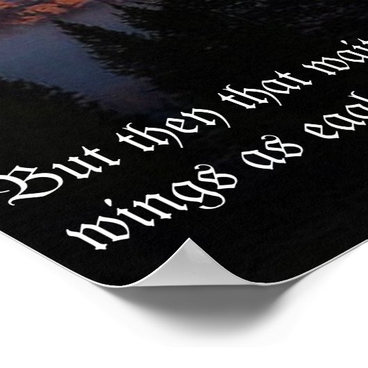 Isaih 40:31 Scripture Eagle Portrait Poster (Ecke)