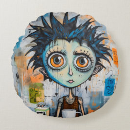 Isak Inkwell Morgenknebel Rundes Kissen