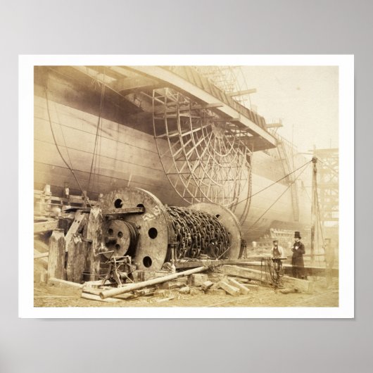 Isambard Kingdom Brunel (1806-59) neben dem Grea Poster (Vorne)