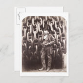 Isambard Kingdom Brunel, stehend vor dem Postkarte (Vorne/Hinten)