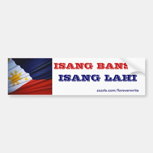 ISANG BANSA ISANG LAHI AUTOAUFKLEBER (Vorne)