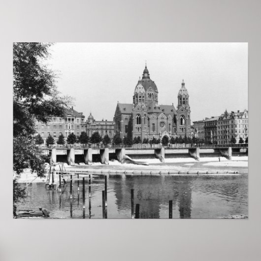 Isar in München, c.1910 Poster (Vorne)