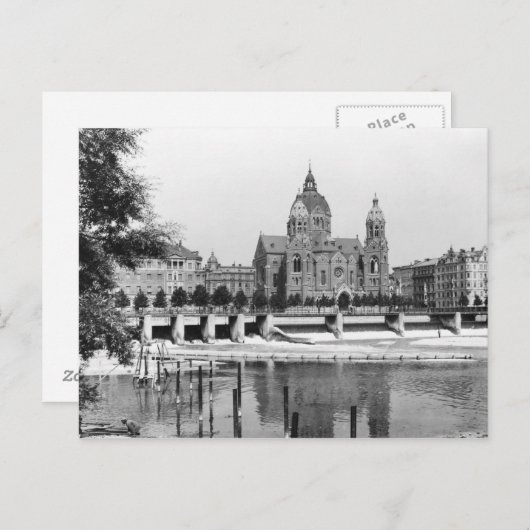 Isar in München, c.1910 Postkarte (Vorne/Hinten)