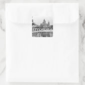 Isar in München, c.1910 Quadratischer Aufkleber (Tasche)
