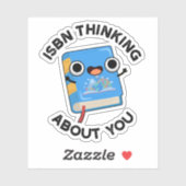 ISBN denkt über euch lustigen Buchpun nach Aufkleber (Blatt)