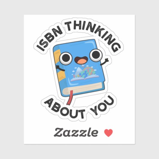 ISBN denkt über euch lustigen Buchpun nach Aufkleber (Blatt)