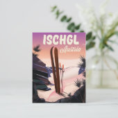 Ischgl Austria Vintages Skiposter. Postkarte (Stehend Vorderseite)