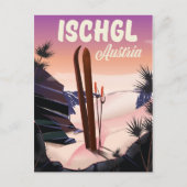 Ischgl Austria Vintages Skiposter. Postkarte (Vorderseite)