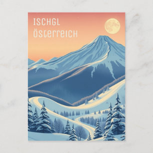 Ischgl Österreich Europa Skiurlaub moderne Postkar Postkarte