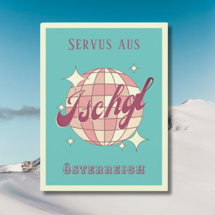 Ischgl Ski Urlaub Vintage Postkarte