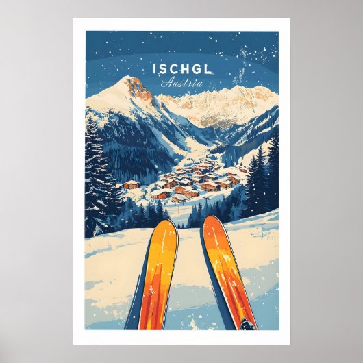 Ischgl Ski-Wandkunst-Druck 1 Poster (Vorne)