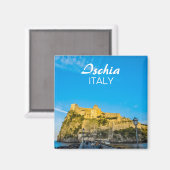 Ischia Castello Aragonese Souvenir Magnet (Vorderseite/Rückseite)