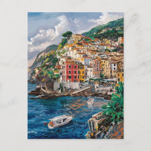Ischia Italien Aquarellmalerei Postkarte (Vorderseite)
