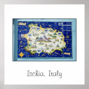 Ischia, Italien-Quadrat-Poster Poster
