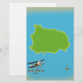 Ischia Italien Reiseplakat Briefpapier (Vorne/Hinten)