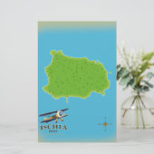 Ischia Italien Reiseplakat Briefpapier (Stehend Vorderseite)